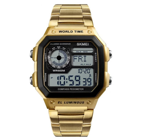 Relogio Masculino Skmei 1335 Original Pulseira Em Aço