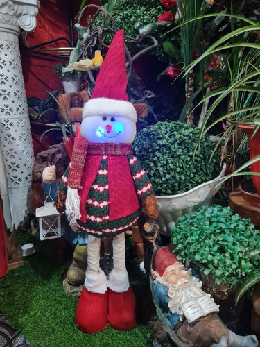 Muñeco De Navidad Patas Largas Con Luz  