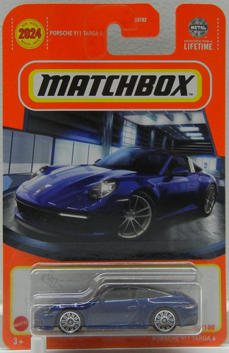 Matchbox Porsche 911 Targa 4 Azul Basico 60/100 Auto A Escal