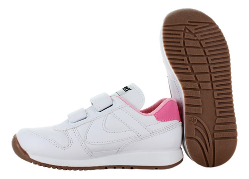 Panam Tenis Escolar Velcro Tactopiel Blanco Niña 81635
