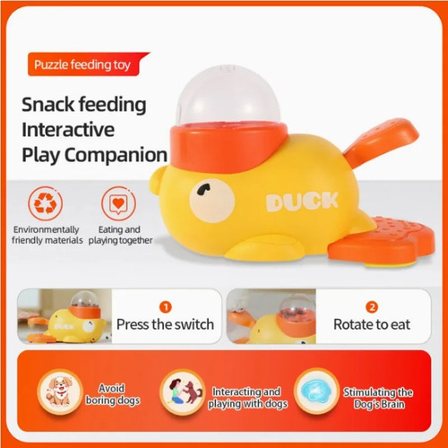 Comedero De Juguetes Para Mascotas Hands-on Duck, Diseño Eco