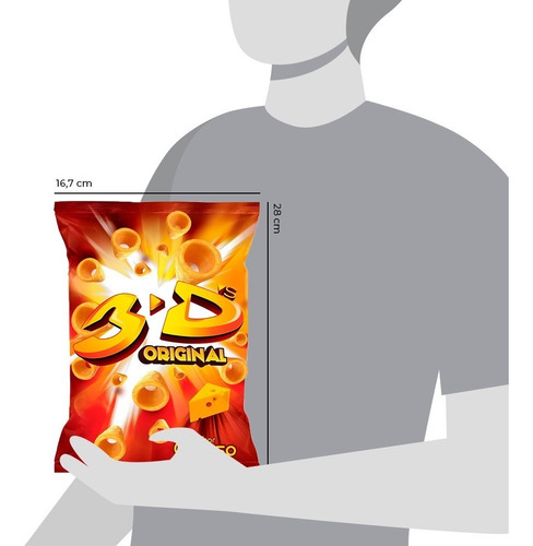Imagen 3 de 3 de 3ds Mega Queso X 92 Gr | Snacks Pepsico Picadas Cumpleaños