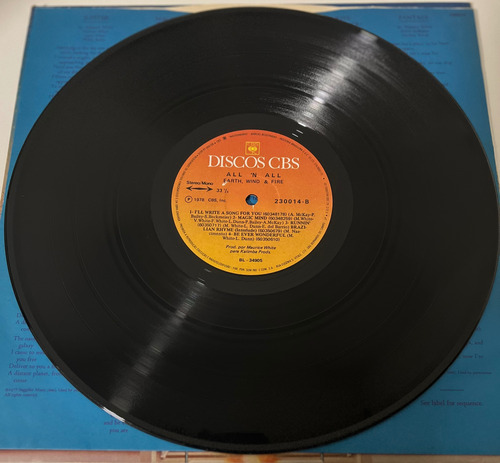 Earth, Wind & Fire - Alln All - 1978 - Lp - Vinil (Usado)