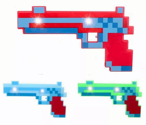 Pistola Revolver De Minecraft Juguete Con Luces Y Sonido 