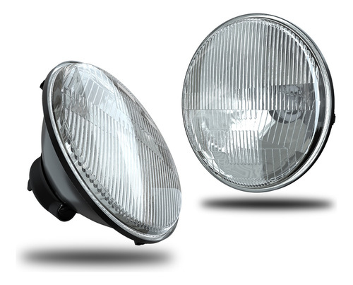 Para D 2pc 7 Pulgadas Redondo Faros Carcasa De Vidrio,