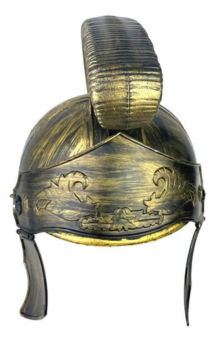 Capacete Elmo Soldado Romano Dourado Festa Carnaval 60cm