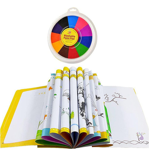 Kit De Pintura De Dedos Para Bebés De 12 Colores, Lavable Y
