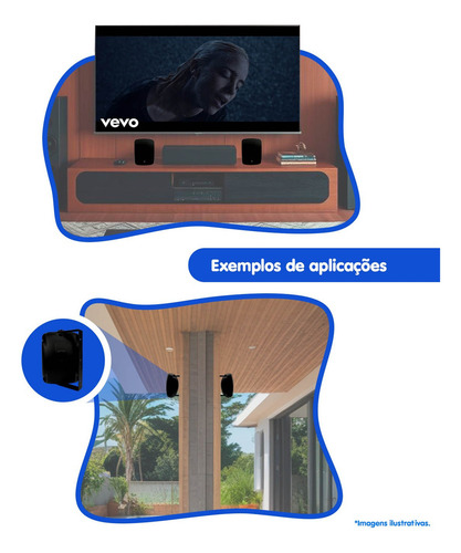Caixa Som Ambiente K5 Kaz Waterproof Preto