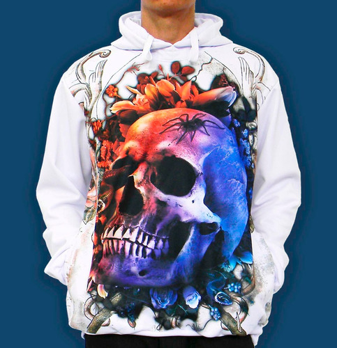 Blusa De Frio Printfull Skull Moletom Masculino E Feminino