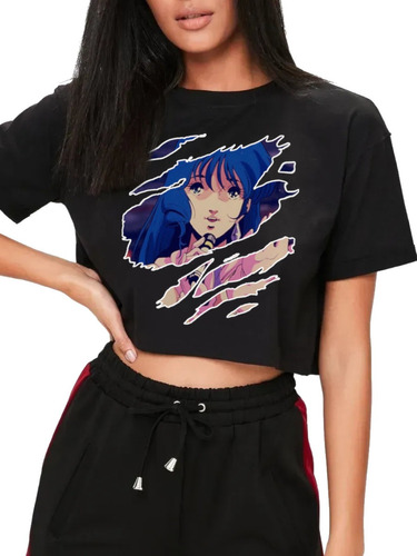 Playera Crop Top Lynn Minmay Macross 02