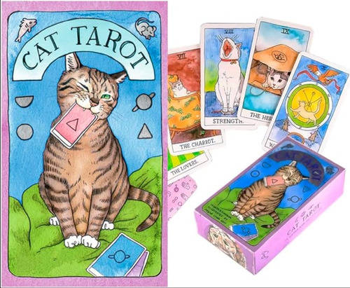 Cartas Tarot Gato Cat Tarot 78 Cartas Adivinacion+guia