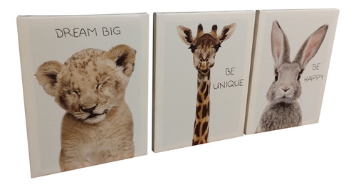 Cuadro Animales En Tela Canvas 