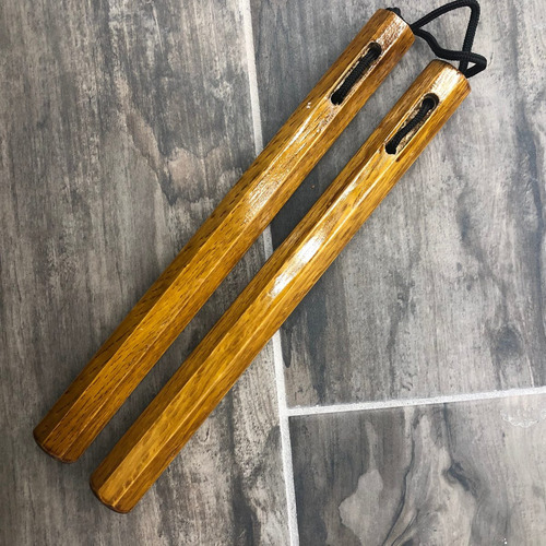 Imagen 7 de 7 de Nunchakus Chacos Ninja Defensa Madera 35cm 1303-c