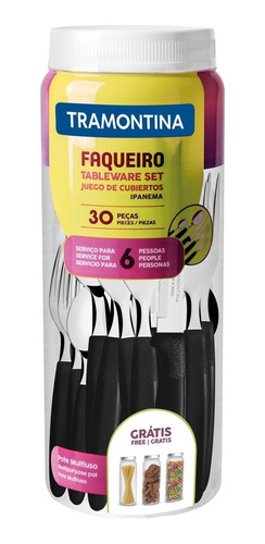 Imagem 2 de 4 de Faqueiro Ipanema Aço Inox 30 Peças Tramontina