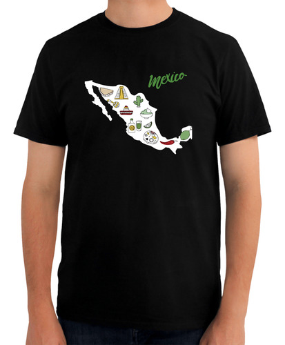 Playera Con Diseño Mapa De Mexico