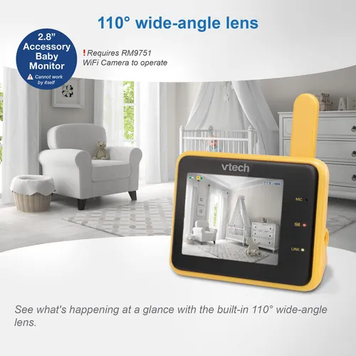 Monitor Para Bebés Vtech Rm2701 2.8 Con Cámara Wifi Rm9751