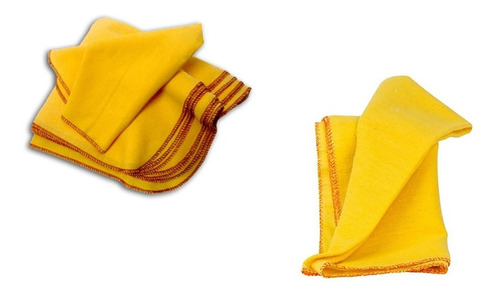 Pañitos Amarillos Paños De Lanilla Docena