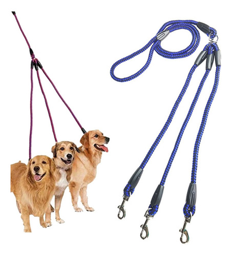 Cuerda For Pasear Perros 3 En 1, 140 Cm, Con Múltiples Cabe