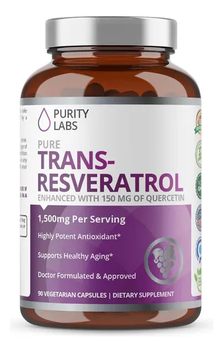 Purity Labs Trans Resveratrol 1500mg 90 Cápsulas
