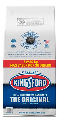 Briquetas De Carbón Kingsford 2 Bolsas De 9.07 Kg Msi