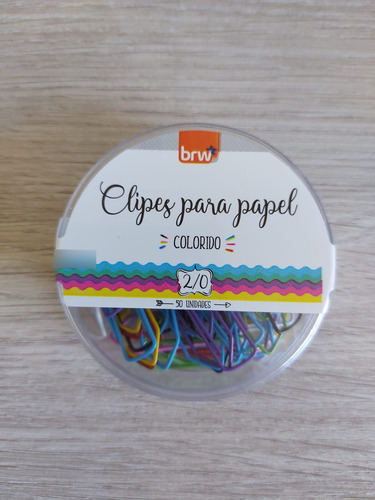 Clip para papel de colores caja por 50 clips