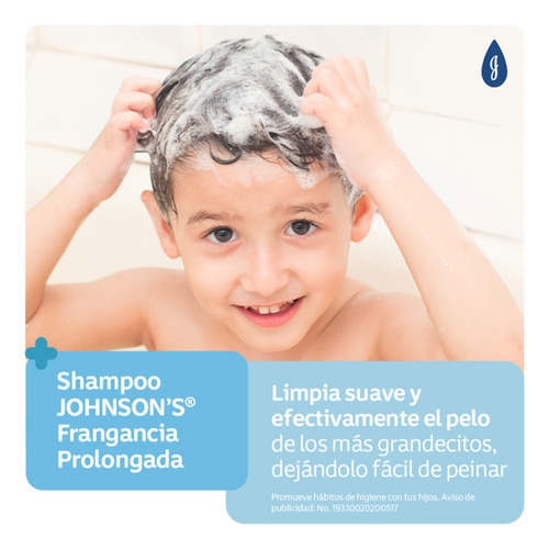 Shampoo Infantil Johnson's Fragancia Prolongada 400 Ml