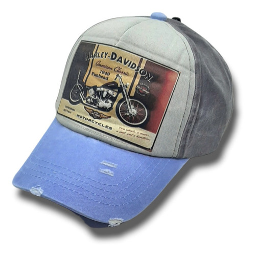 Imagen 4 de 4 de Gorra Vintage Trucker Premiu Motoquera Moda Prelavada Unisex