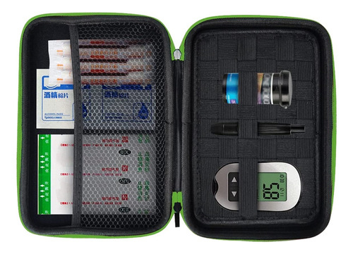 Glucómetros Bolsa Protectora De Viaje Para Diabéticos Verde
