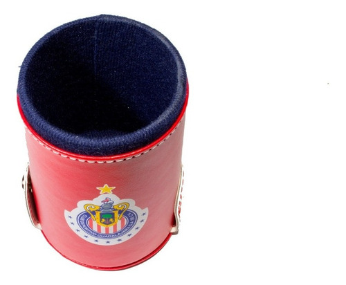 Imagen 5 de 6 de Cubilete Chivas Guadalajara Con Portadados. 5 Dados Grabados