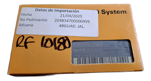 Modulo B&r Fuente De Alimentación B&r X20 Ps 2100/24vdc 10a