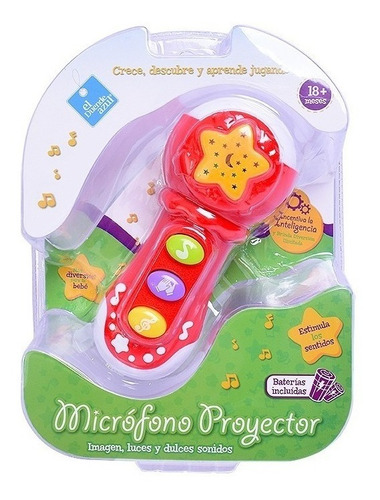 Microfono Proyector Infantil Con Luz Y Sonido Art 7196