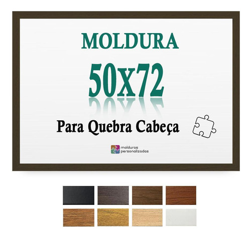 Moldura Tabaco 50x72 Para Quebra Cabeça Game 1000 Pçs Petg