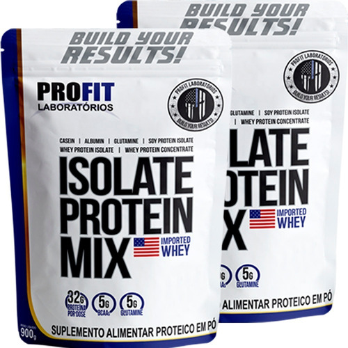 Combo 2x Whey Isolate Protein Mix Profit 1,8kg - Total 3,6kg Sabor Cappuccino