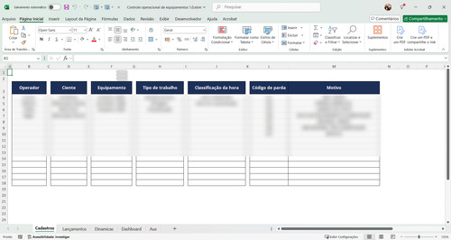 Planilha Dashboard De Controle Operacional 1.0