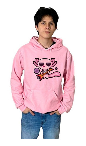 Sudadera Unisex Ajolote Rock  Colores Pastel Adulto Y Niño