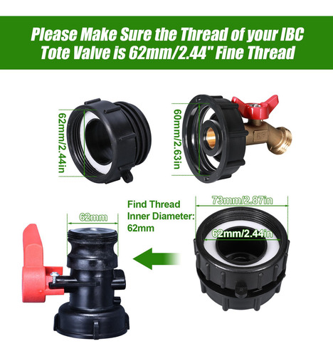 Adaptador De Bolsa Ibc, Adaptador De Tanque De 4 Piezas
