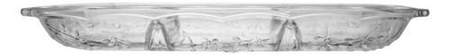 Petisqueira Lyor New Butterfly cor transparente com 3 cavidades -