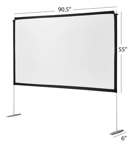 Pantalla Proyeccion Con Soporte 100 PuLG Proyector Int/ext