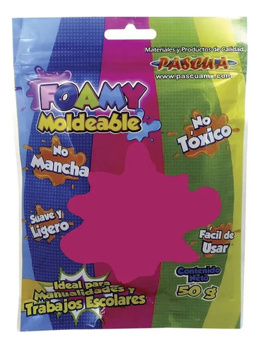 Foamy Moldeable 50g Pascua Color Rosa Mexicano