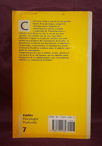 Símbolos De Transformación C.g. Jung (Usado)