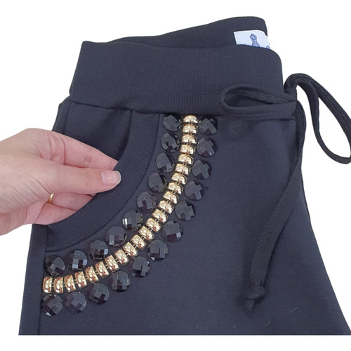 Conjunto Moda Feminina Blusinha Calça Jogger Bordada