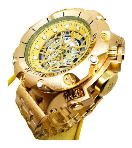 Relógio  Venon Hybrid Skeleton Dourado Com Caixa Premium