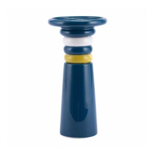 Imagen 1 de 5 de Portavela Modelo Rings Azul - Azul Këssa Muebles