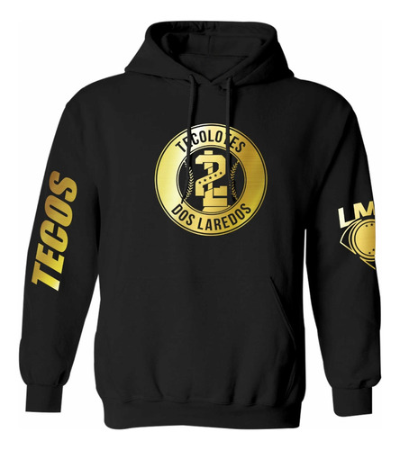 Sudadera Negra Modelo Tecolotes De Dos Laredos Gold