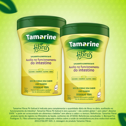 Kit Tamarine Fibras Pó Pote