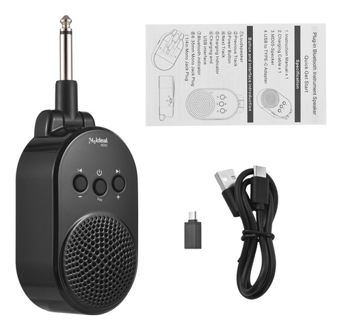 Bocina Portátil Enchufable Bt 5w Para Guitarra Eléctrica