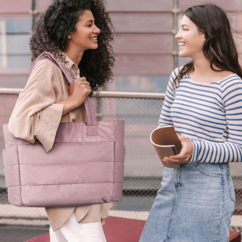 Bolsa Tote Bag Mujer Con Cierre,adecuado Para El Trabajo Dia