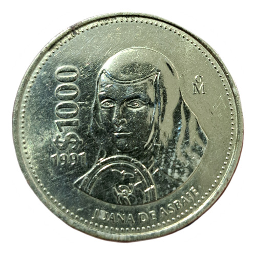 Moneda Sor Juana 1000 Pesos Año 1991