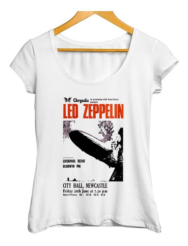 Remera Led Zeppelin Conciertos Liverpool Dama