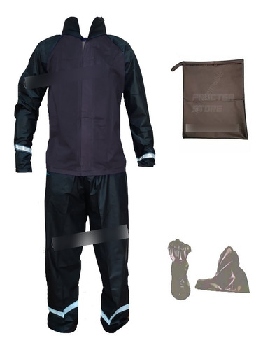 Impermeable Moto 4 Piezas Traje Impermeable Dama 